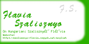 flavia szalisznyo business card